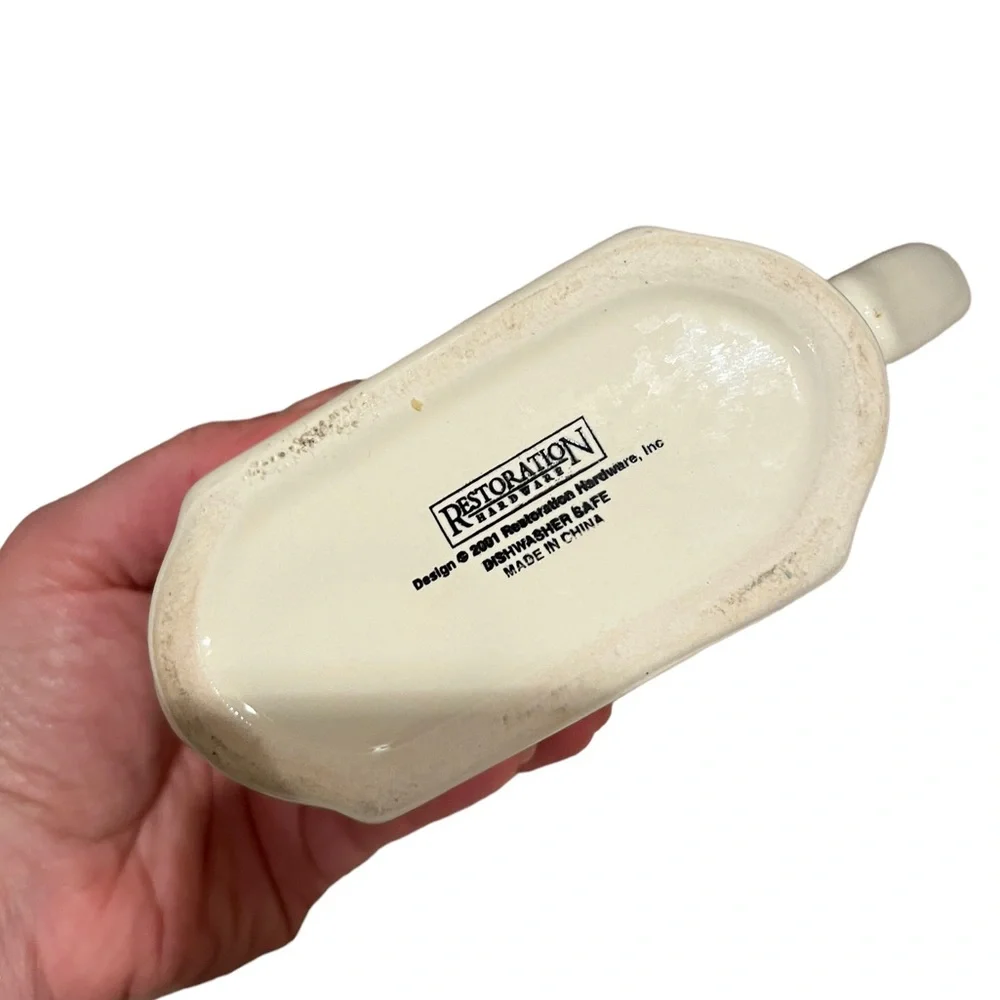 Restoration Hardware Glazed Ceramic Covered Creamer
